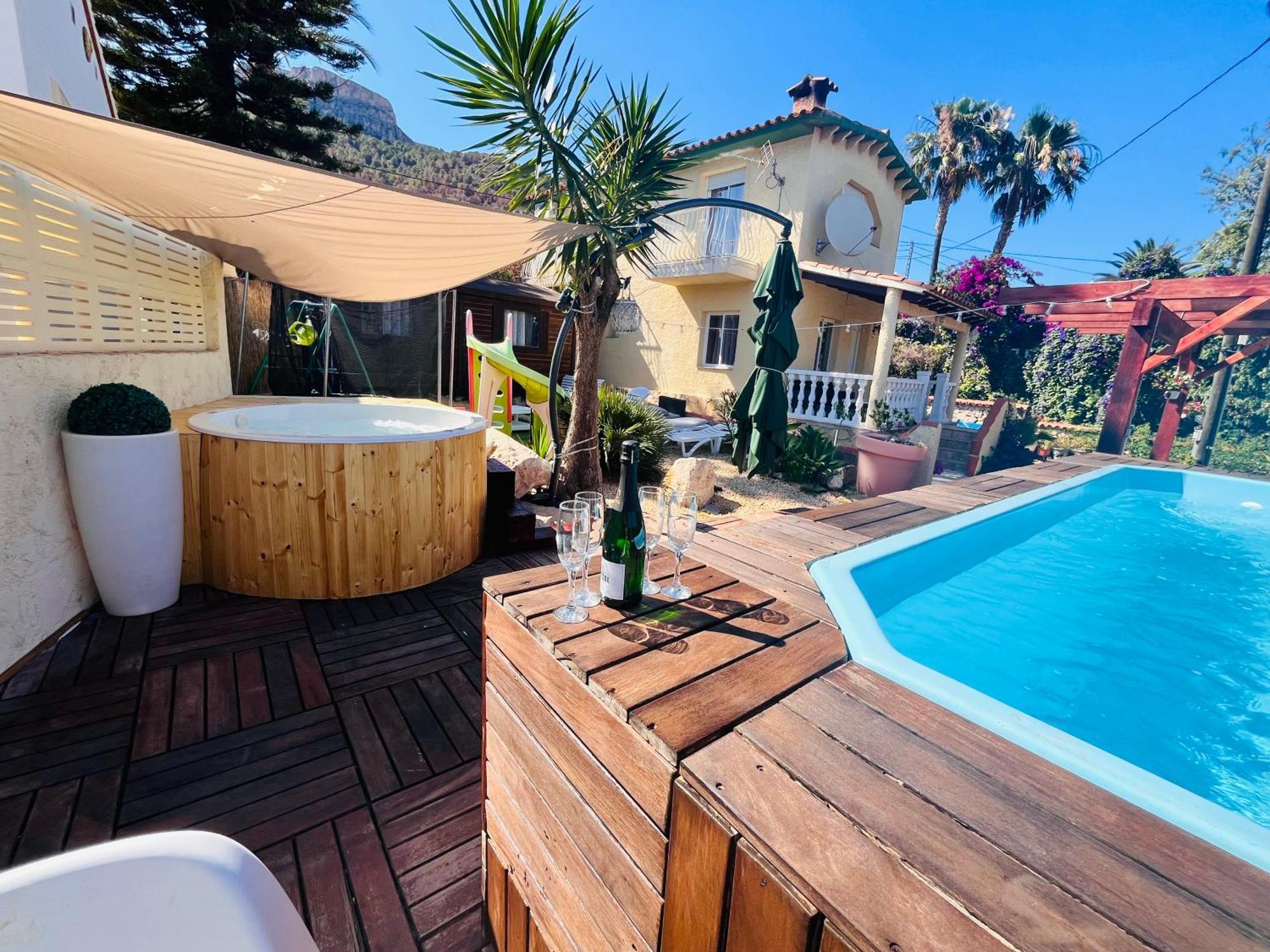 Calpe Chalet Privado Piscina A 5Min De La Playa Y Centro Jacuzzi Barbacoa Wifi Aire Exterior foto